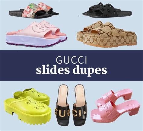 gucci rubber slides replica|Gucci platform slides dupe.